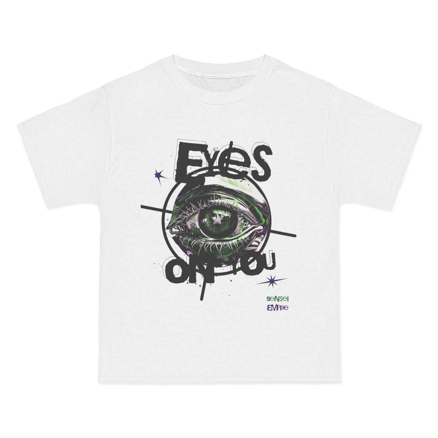 'EYES ON YOU' - Short-Sleeve Tee (Oversized) (Black Font)
