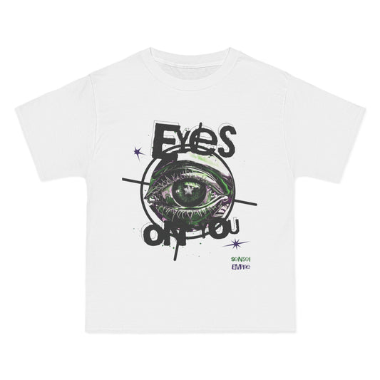 'EYES ON YOU' - Short-Sleeve Tee (Oversized) (Black Font)
