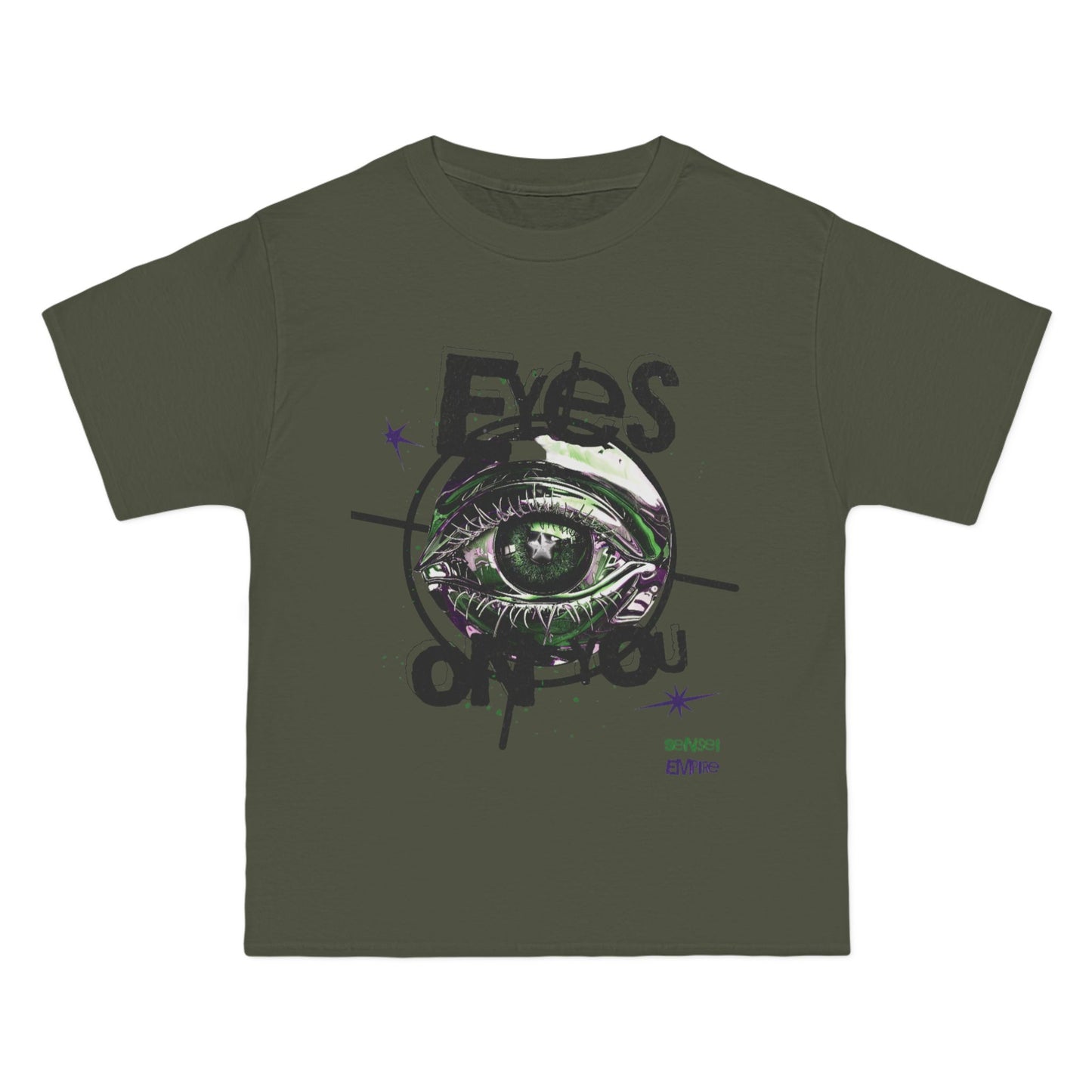 'EYES ON YOU' - Short-Sleeve Tee (Oversized) (Black Font)