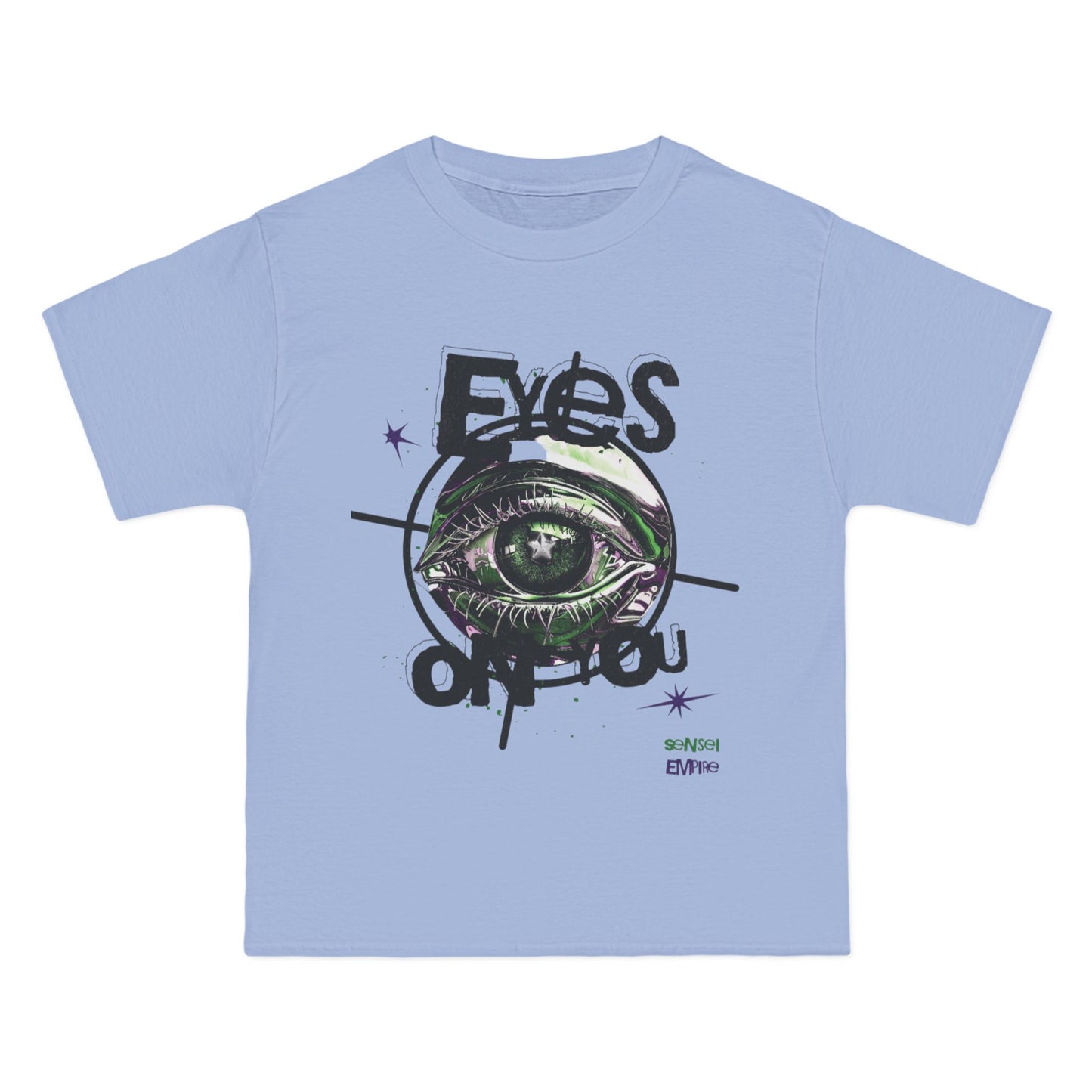 'EYES ON YOU' - Short-Sleeve Tee (Oversized) (Black Font)