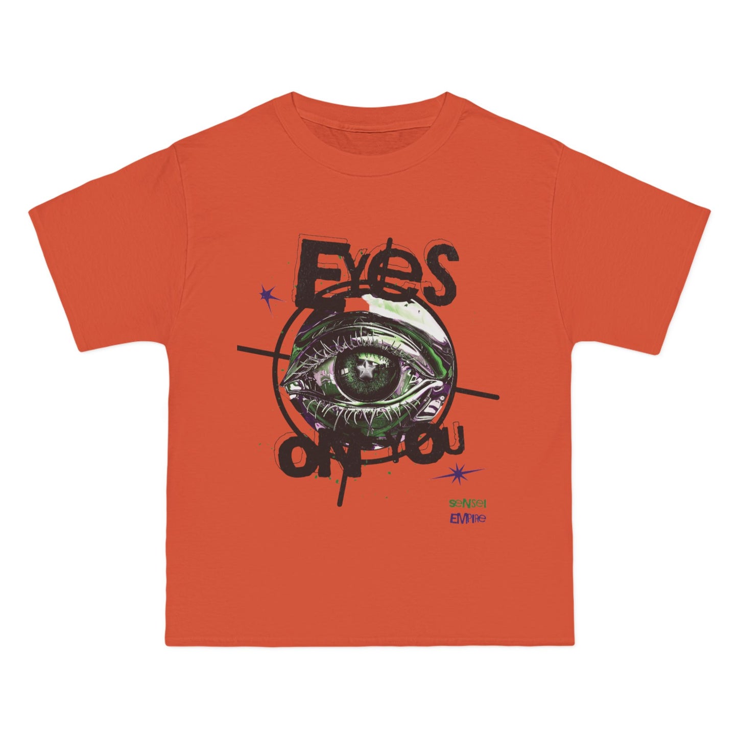 'EYES ON YOU' - Short-Sleeve Tee (Oversized) (Black Font)