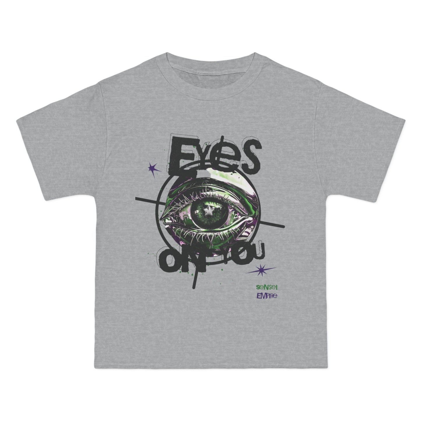 'EYES ON YOU' - Short-Sleeve Tee (Oversized) (Black Font)
