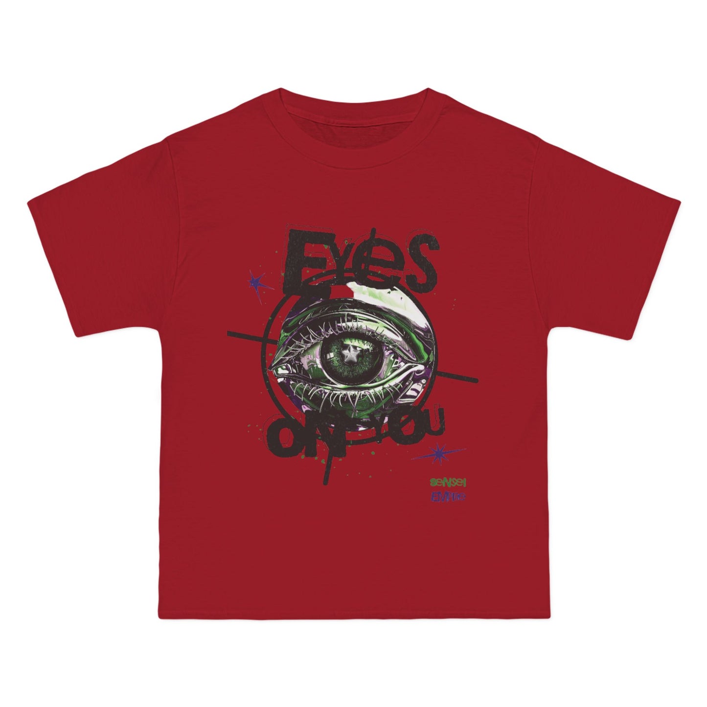 'EYES ON YOU' - Short-Sleeve Tee (Oversized) (Black Font)
